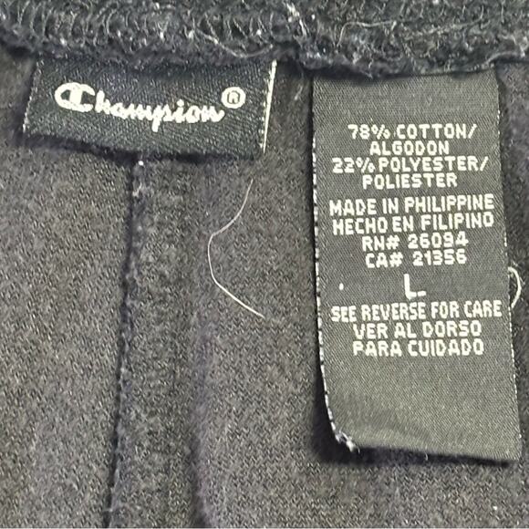 Vintage Champion Velour Black Label Lounge Pants Wide Leg Large Y2K - Picture 2 of 3